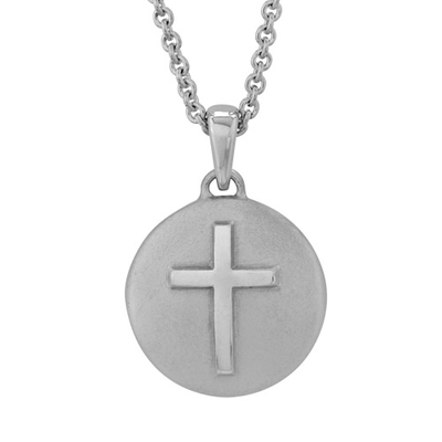 Petite Cross Sterling Cremation Pendant